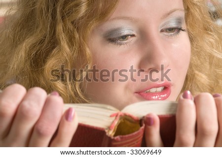 The woman and book.