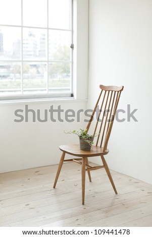 The chair which is put in the room