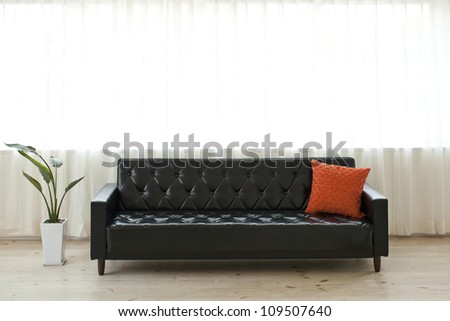 The sofa which is put in the room