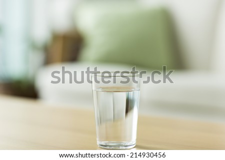 Glass with the water