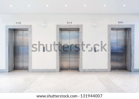 three doors in elevator