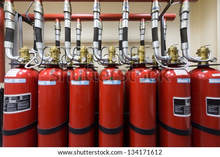 Powerful industrial fire extinguishing system.