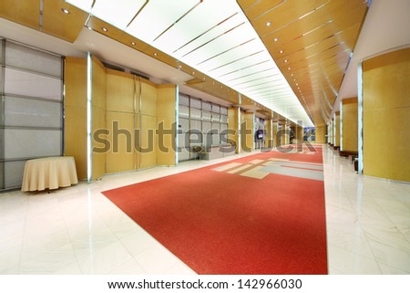 MOSCOW - NOV 13: Hallway in government of Moscow on New Arbat, November 13, 2012 in Moscow, Russia. Government building of Moscow was built in 1963 - 1970 by architects Posokhin, Mndoyants, Svirsky.