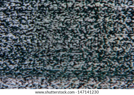 White noise on the TV screen