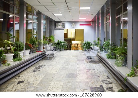MOSCOW, RUSSIA - NOV 21, 2013: Hallway of Russian State University of Cinematography. First in world state film school was founded in 1919 in Moscow.