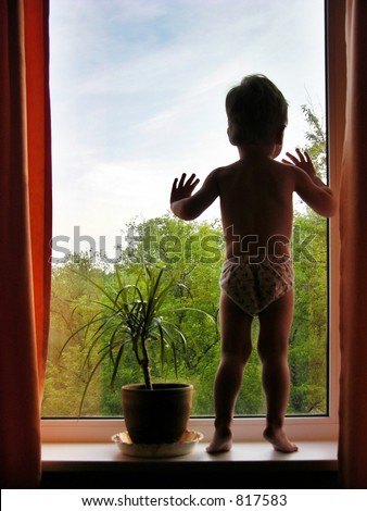boy and window