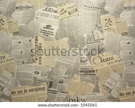 Newspaper Wallpaper Stock Photo 1045061 : Shutterstock