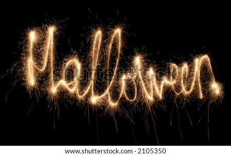 HALLOWEEN sparkler (you can see other words in my portfolio)