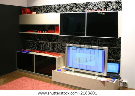 tv notebook and wall furniture