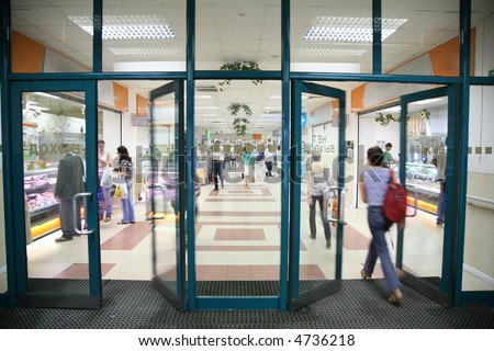 the entrance into the store