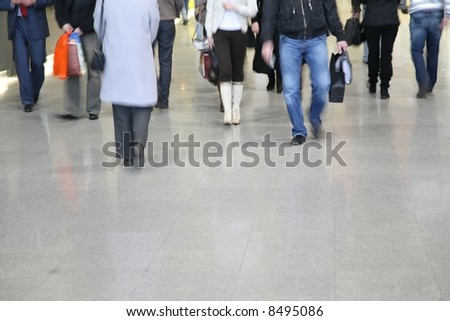 pedestrians walk on street