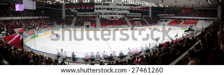 Panorama of hockey stadium