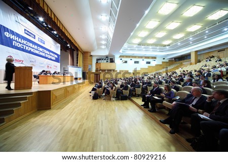 MOSCOW, RUSSIA - DECEMBER 10: The first annual Financial Forum \