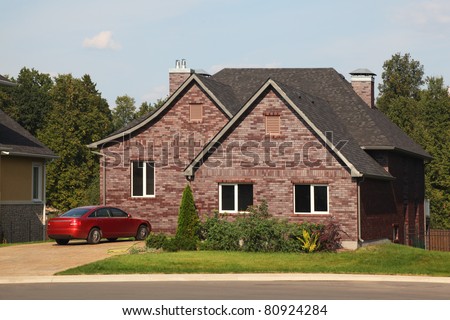 white brick cottage