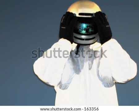 Man with helmet