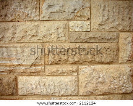 wall background made from sandy colored bricks