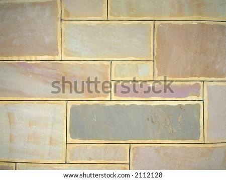 wall background made from sandy colored bricks