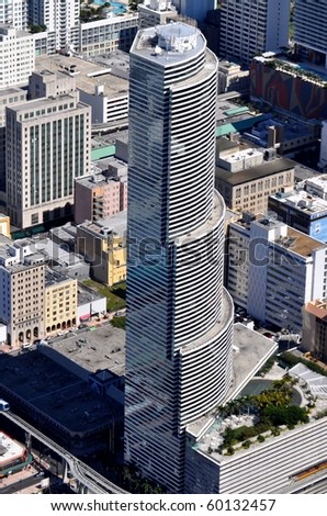 MIAMI - JANUARY 11: One of Miami\'s most well known downtown high rises has received a new name : The Bank of America Tower at International Place was renamed \