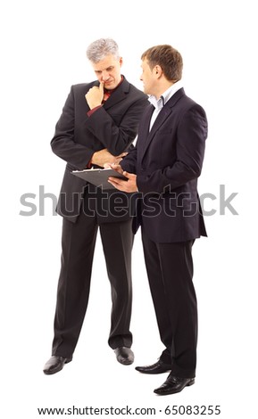 businessmen discussing