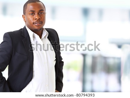 Closeup portrait of a successful African American business man