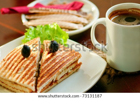 Kava, rakija, chat... forumski caffe :) - Page 27 Stock-photo-sandwich-with-vegetables-and-cofe-in-cafe-interior-73131187