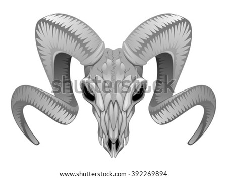 Ram Skull Stock Vector Illustration 392269894 : Shutterstock