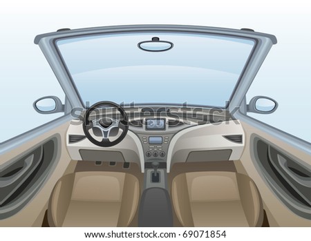 car interior vector
