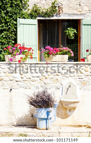 detail of house, Provence, France