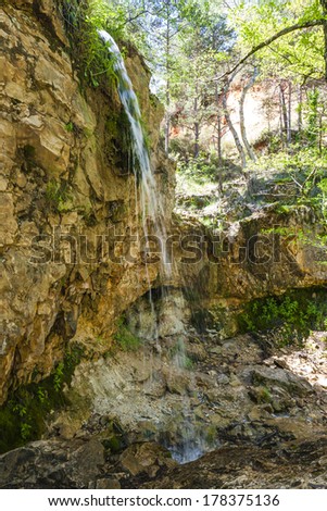 waterfall in Colorado Provencal, Provence, France
