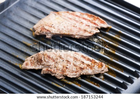 beefsteak on electric grill
