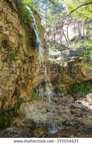 waterfall in Colorado Provencal, Provence, France