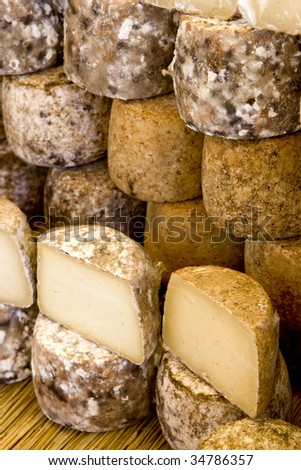 cheese, street market in Castellane, Provence, France