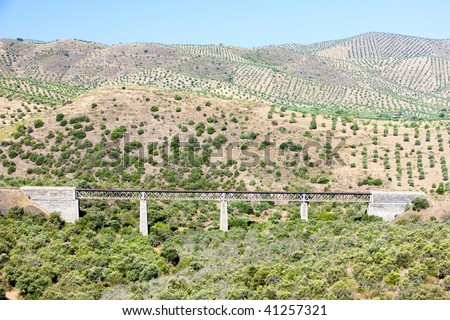 railway viaduct near border of Portugal, Castile and Leon, Spain