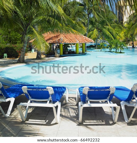 hotel\'s swimming pool, Varadero, Cuba