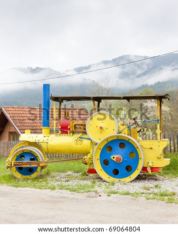 steam roller, Mokra Gora, Serbia