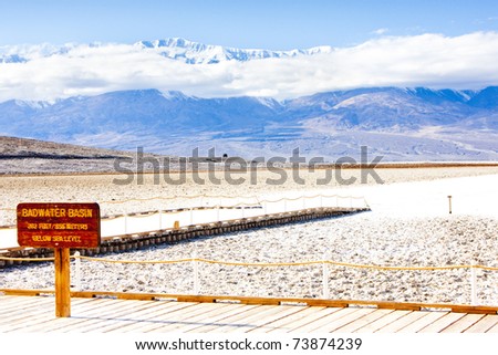 Badwater (the lowest point in North America), Death Valley National Park, California, USA