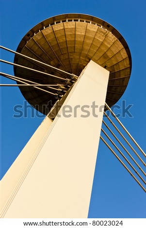 New Bridge with restaurant on the tower, Bratislava, Slovakia