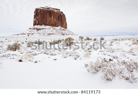 Monument Valley National Park in winter, Utah-Arizona, USA