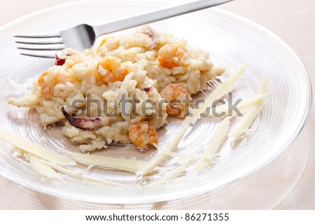 Italian risotto with seafood
