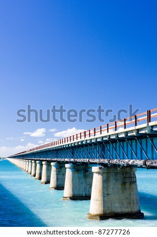 road bridge connecting Florida Keys, Florida, USA