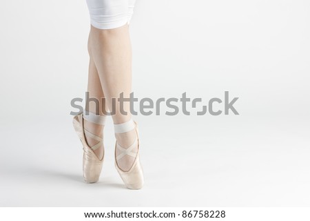 detail of ballet dancer''s feet