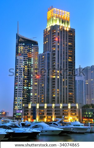 Dubai+buildings+at+night