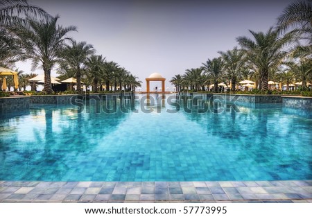 Luxury Pool in a Hotel in Ras al Khaimah, UAE