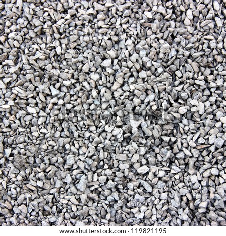 A block of small and white gravel stones