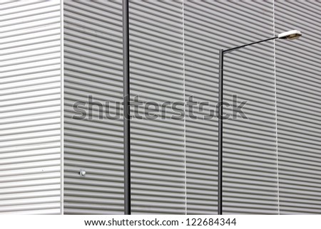 White or grey Industrial Unit exterior walls with fittings