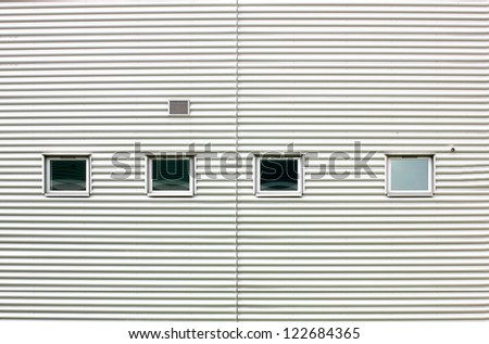White or grey Industrial Unit exterior walls with fittings