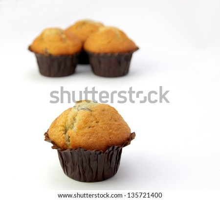Selection, variety  of muffin type fairy cakes or cup cakes