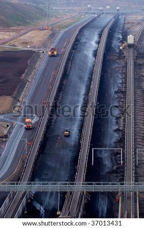 Coal open pit in Rhineland, Germany