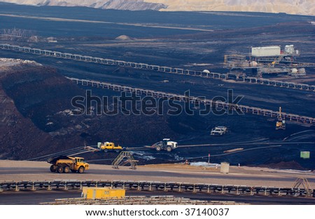 stock photo Coal mining in an open pit in Rhineland Germany