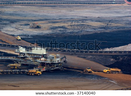 stock photo Coal mining in an open pit in Rhineland Germany